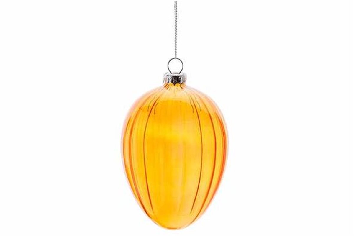 Hanger Drop Oranje 8x8xh12cm Glas