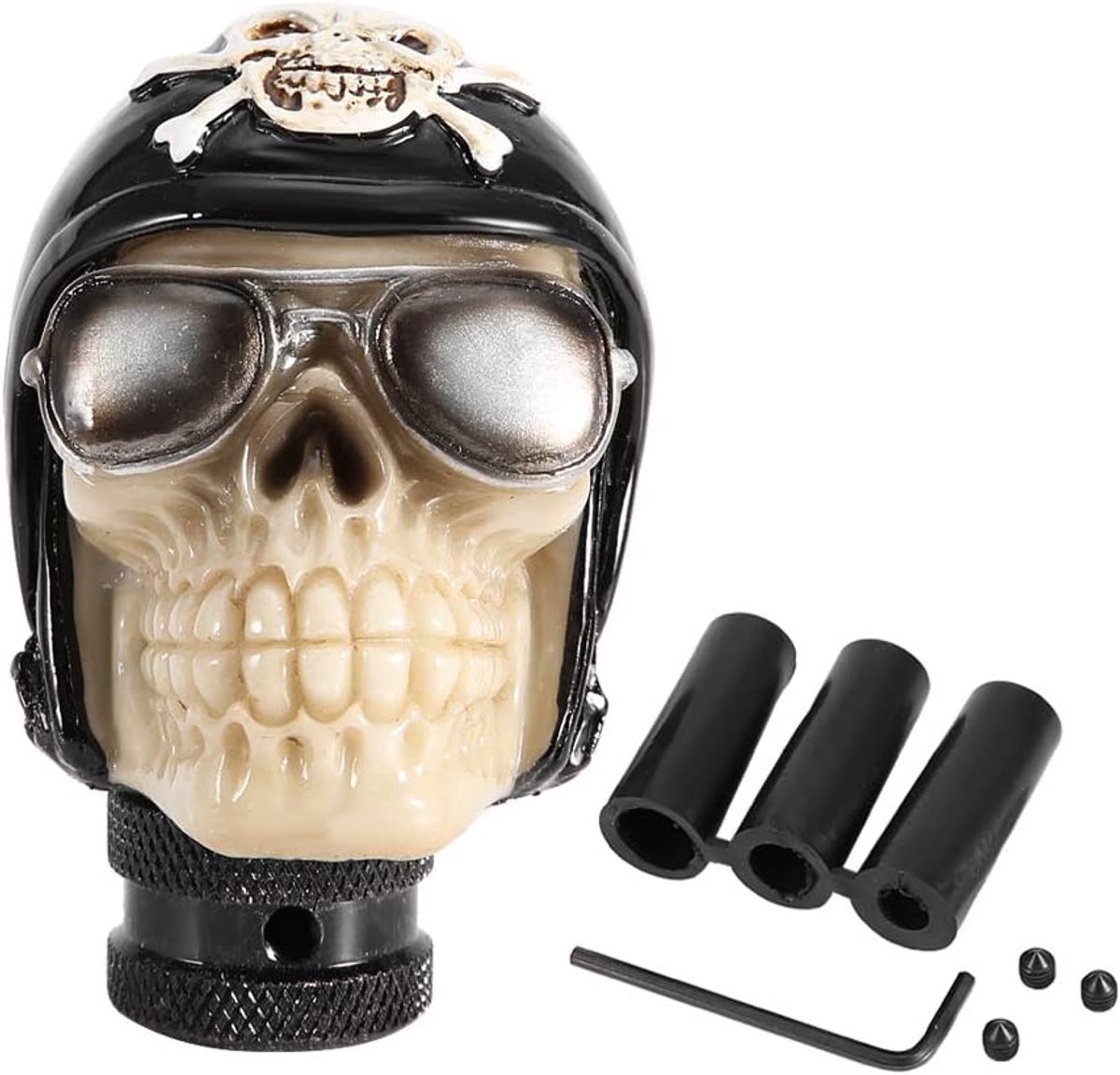 Versnellingspook, doodshoofd, pookknop, handmatige kophendel, doodskelet, universeel