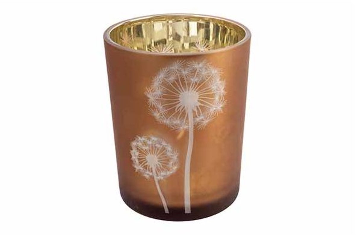 Theelichthouder Dandelion D10xh12,5cm Gl As