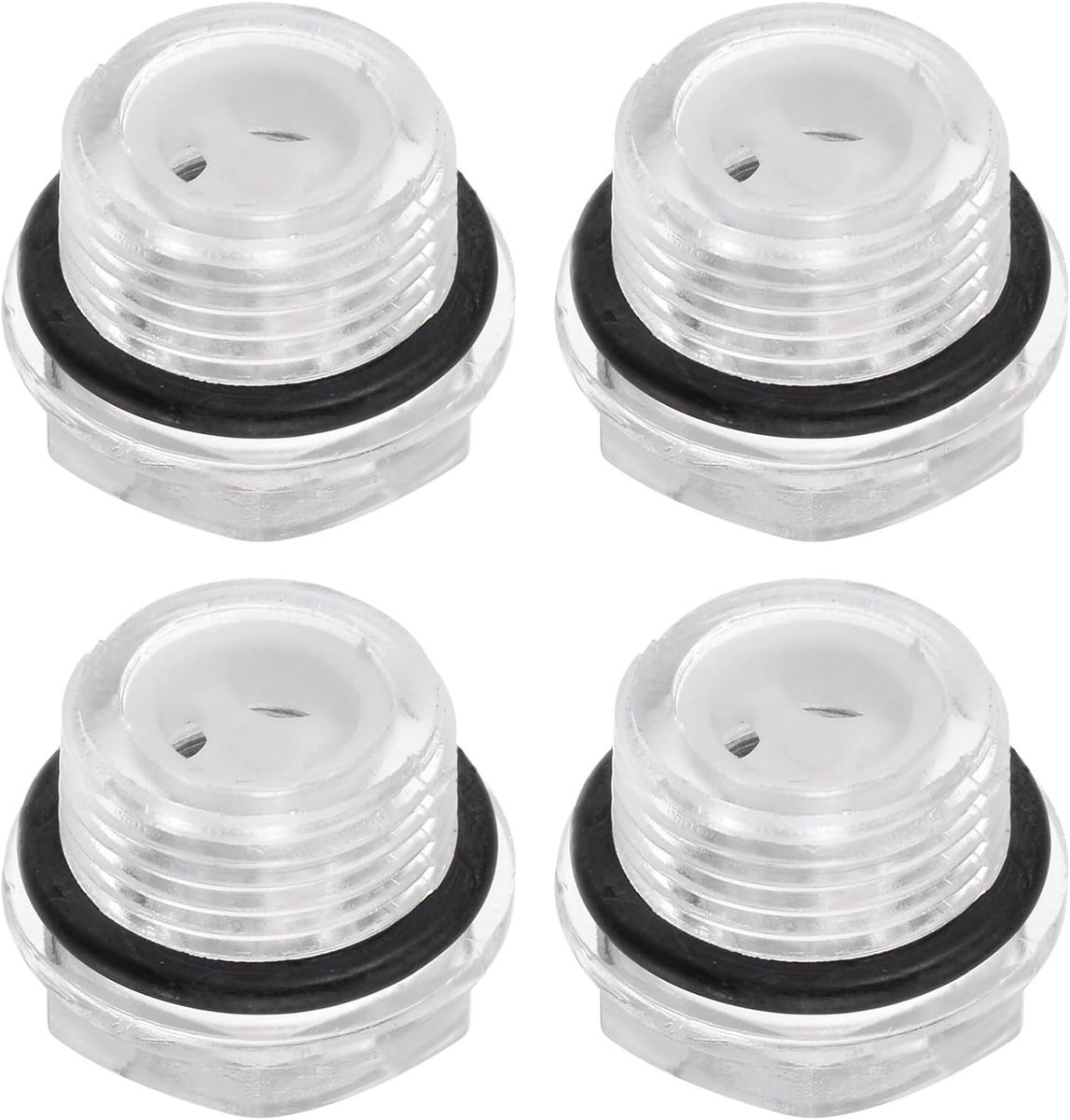 4 stuks glazen oliecontrolelampjes, luchtcompressor, G1/2 vloeistofniveau-indicator, mannelijke olie-indicator, zeskantige kop, kunststof O-ring voor armaturen, luchtcompressor, transparant