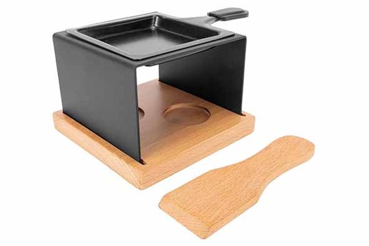 Aspen Raclette Vierkant 1 Persoon + Spatel