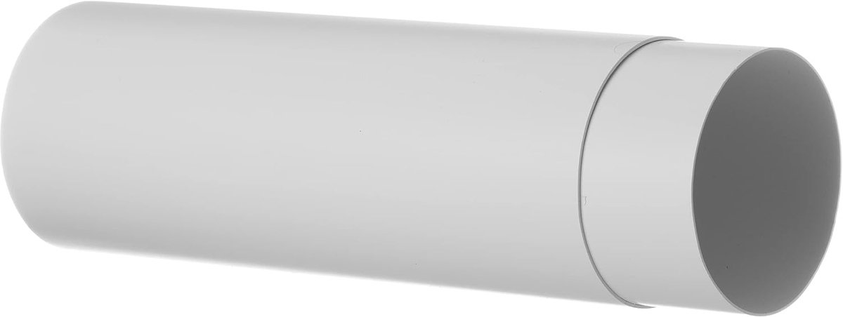 Wit Ø 100 mm ventilatiebuis telescopisch 300-500 mm voor ventilatiesysteem, rond kanaal voor afvoer- of toevoerluchtkanaal