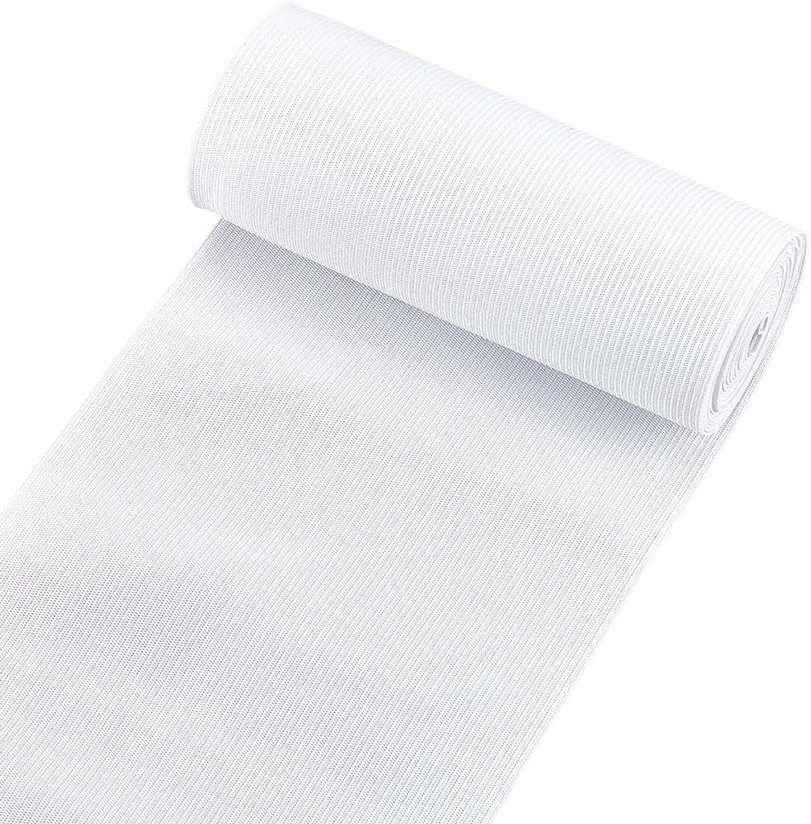 3M 150mm Wit Brede Platte Gebreide Geweven Vlecht Elastische Stretch Pruiken Tape Strap riem Hoge Elasticiteit Riemen Voor Naaien Maken Kleding Manchet Bretels Broek Riemen Diy Craft Supply