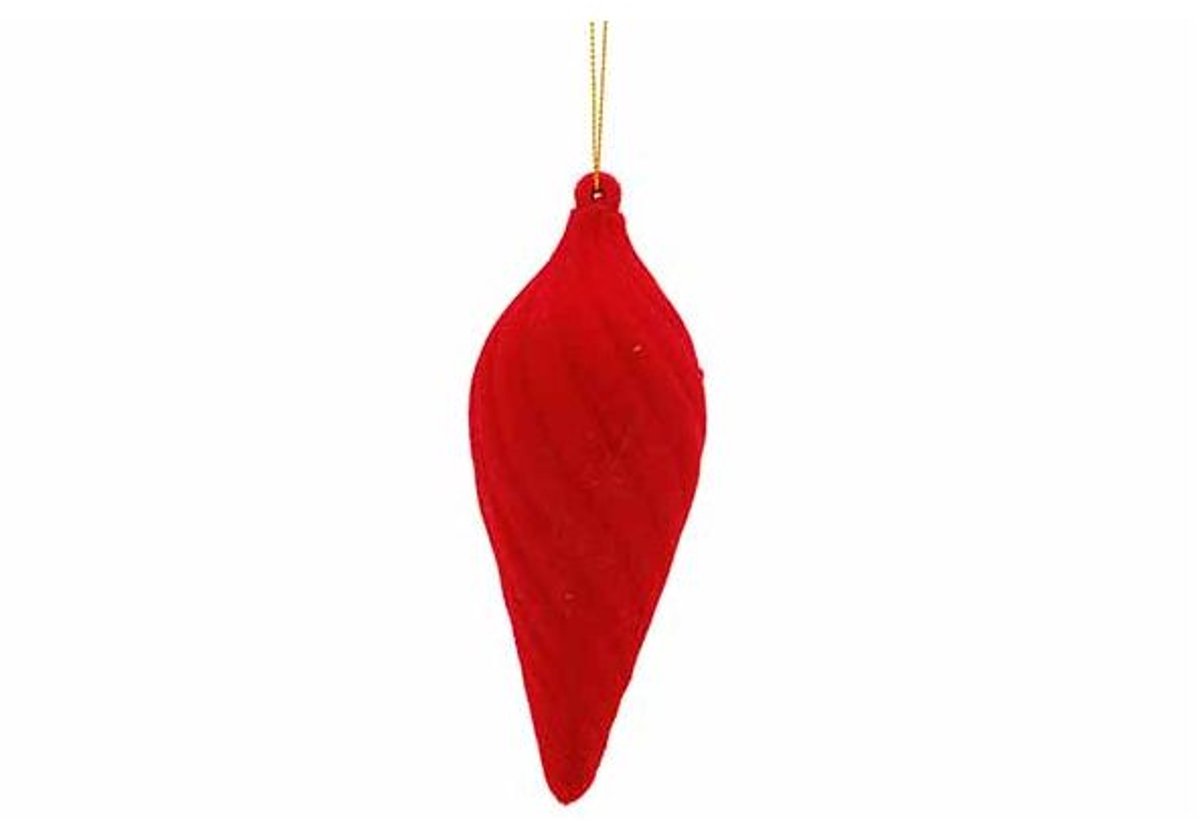 Hanger Drop Spiral Flocked Rood 5x5xh14c M