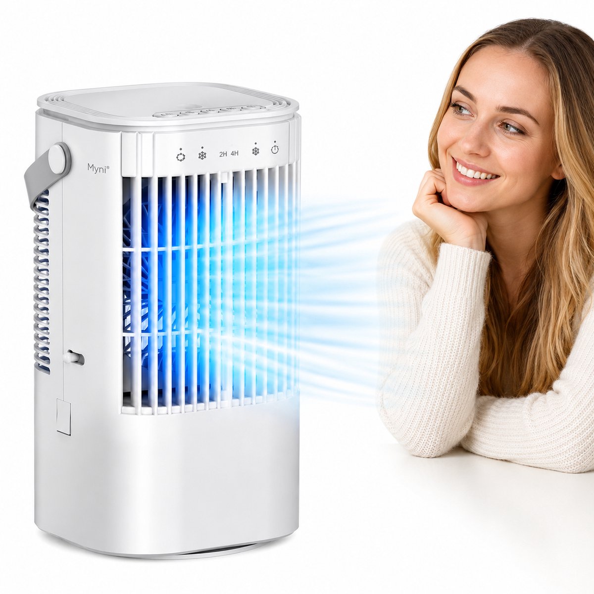 Mobiele Airco Zonder Afvoer - Mobiele Airco Zonder Slang - Compact En Zuinig - Ideaal Voor Koeling In Slaapkamers Of Kleine Kantoren