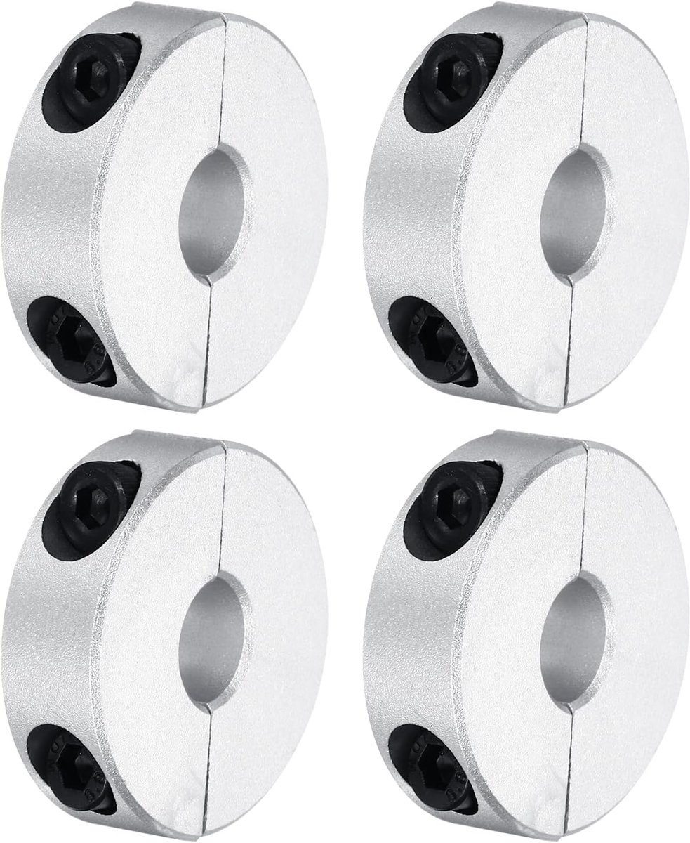 4 stuks asmanchet 8 mm, dubbele verdeling van aluminium met bevestigingsschroef