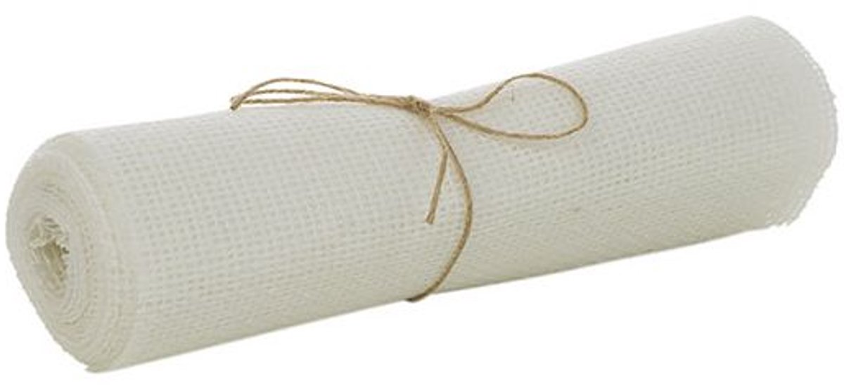 Tafelloper Linenette Wit 22x200cm Textie L