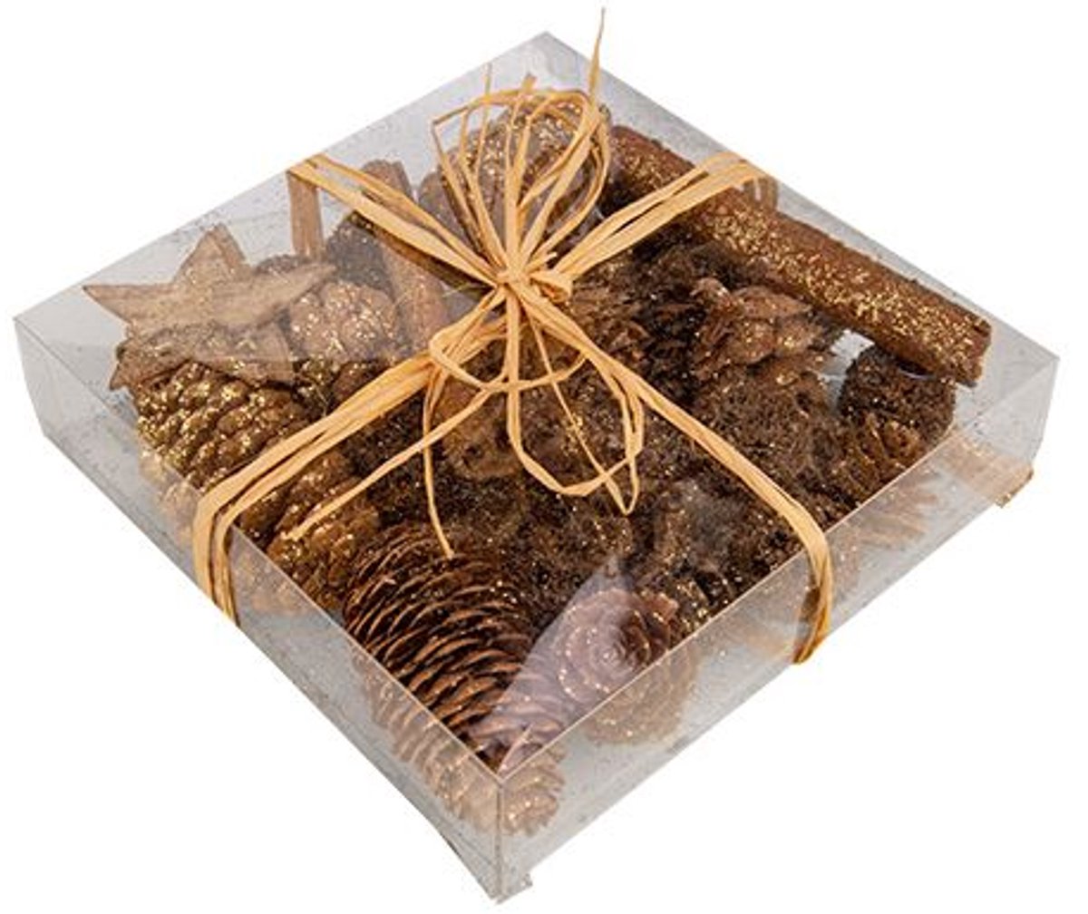 Herfst Mix Gold Glitter Natuur 15x15xh4c M