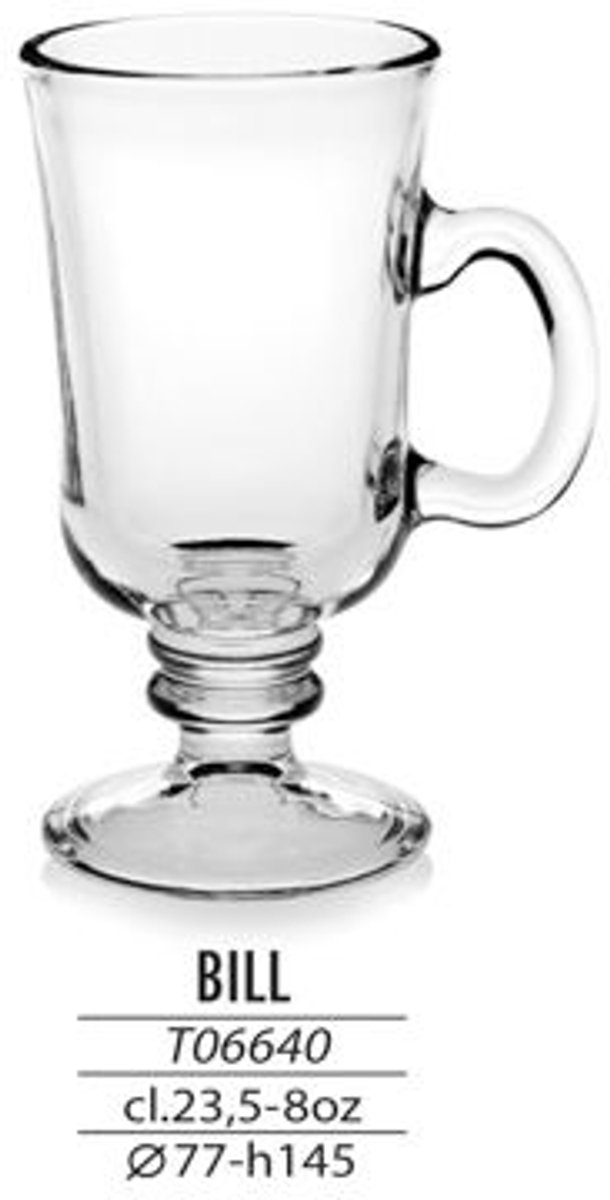 Cerve Irish Coffee Glas Bill - 235ML - Set van 6 -