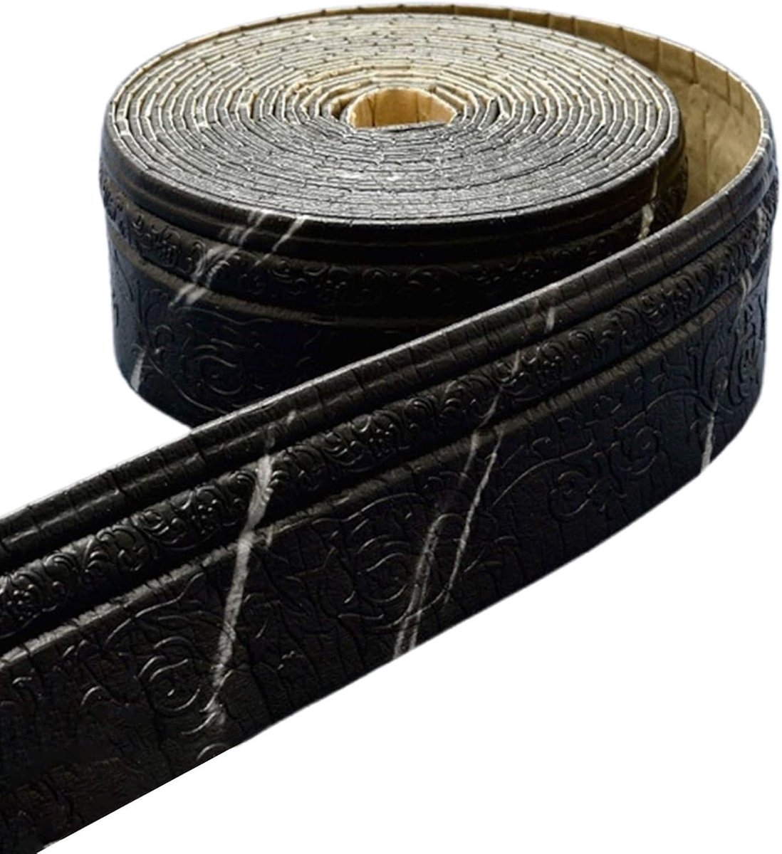 Behanghoeklijst,sier- en stuclijsten, plafondlijsten, zelfklevend, wandlijsten, zelfklevende raamlijsten voor gangen, plafonds, hoeken, woondecoratie,zwart,10 cm x10m