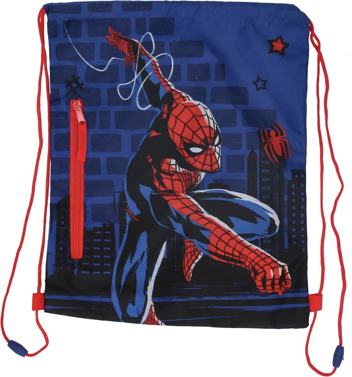 Spiderman Gymtas met rits - Zwemtas - 40 cm - Blauw