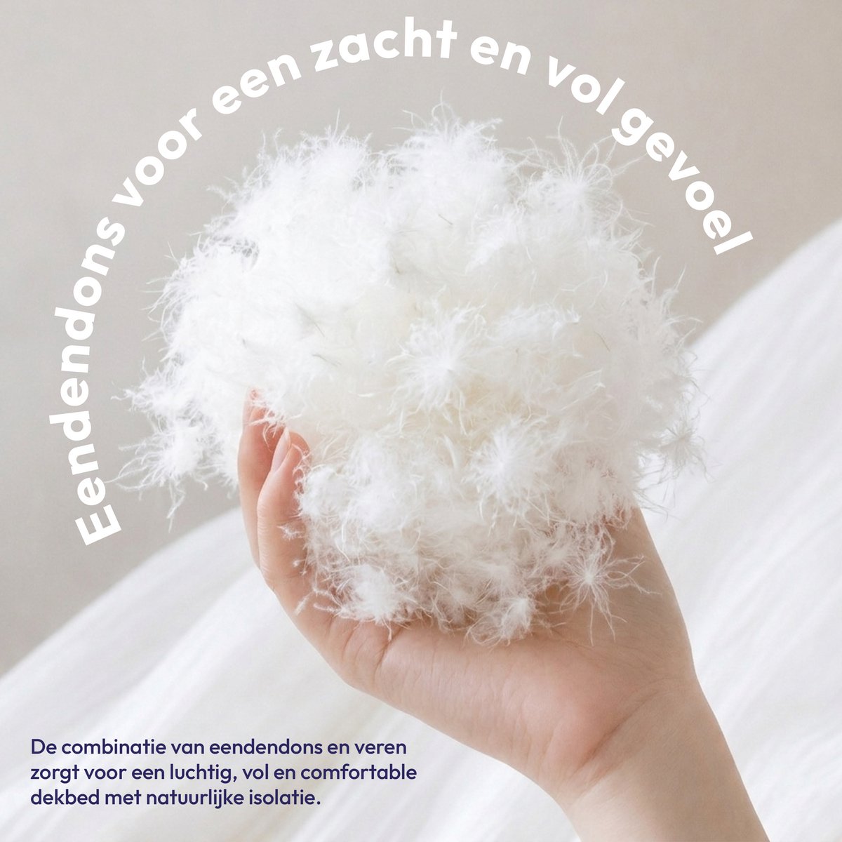Comfeur Winterdekbed - Luxe donsdeken met Europees Eendendons - Halfdons Dekbed - Ademend Winter Dekbed - Tweepersoons 200x200 cm thumbnail 6