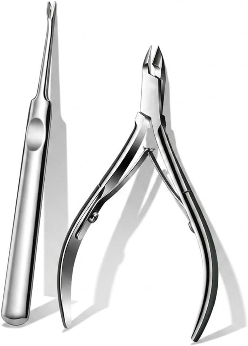 SnelShoppen - Professionele Cuticle Pliers, RVS Cuticle Cutter, Pedicure Manicure, Cuticle Schaar voor Ingegroeide Nagels, Verwijdert Dode Huid en Cut