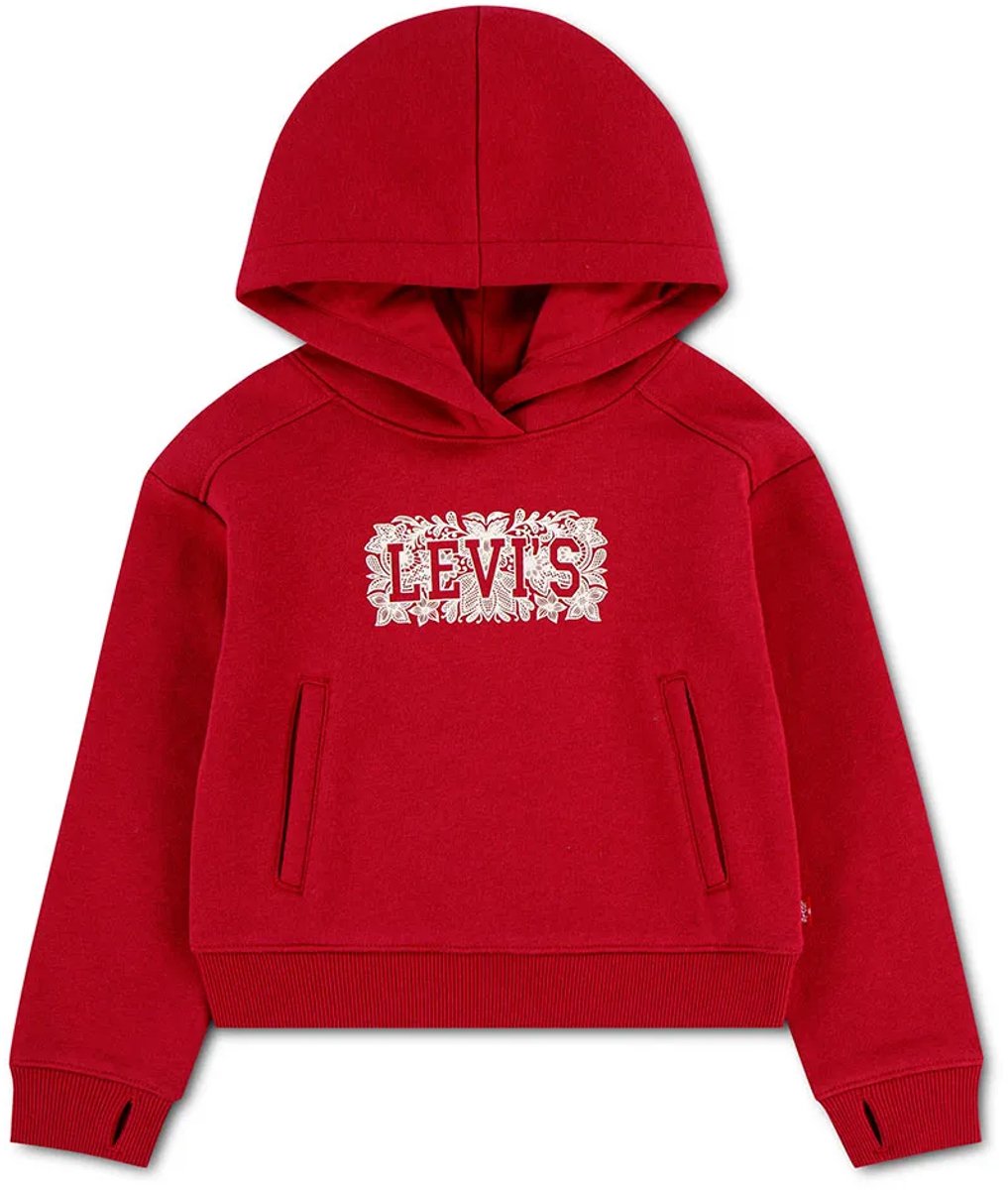Levi´s ® Kids Meet And Greet Seasonal Hoodie Rood 14 Years Meisje