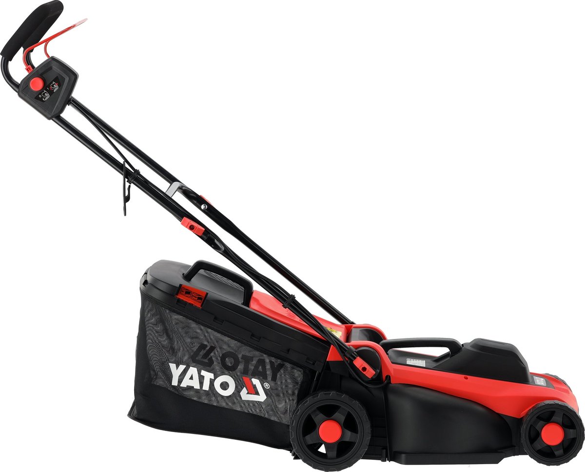 YATO Elektrische Grasmaaier YT-851991 – 1500W – Maaibreedte 36 cm – 6 Maaihoogtes – Opvangbak 40 Liter met Vulindicator thumbnail 4