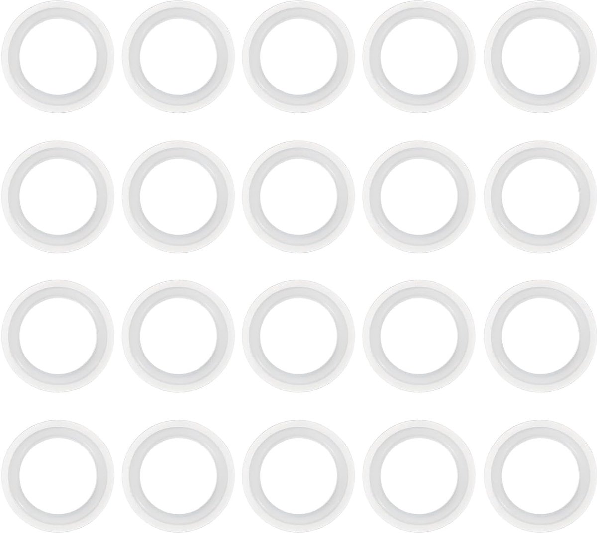 20 stks Tri Klemmen Pakking, 34mm OD 19mm ID Sanitaire TC Tri Klemmen Pakking Tri Pijp Siliconen Ferrule Wasmachines Buisfittingen O Ring Seal Pakkingen voor Zuivel Brouwen Wijnmakerij