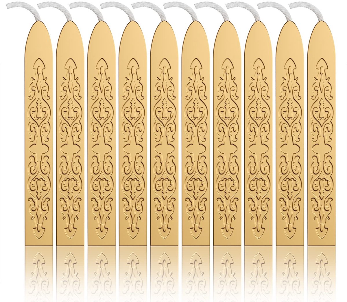 10 Stuk Gold Antieke Afdichting Wax Seal Sticks Met Wick voor Retro Vintage Wax Seal Stempel