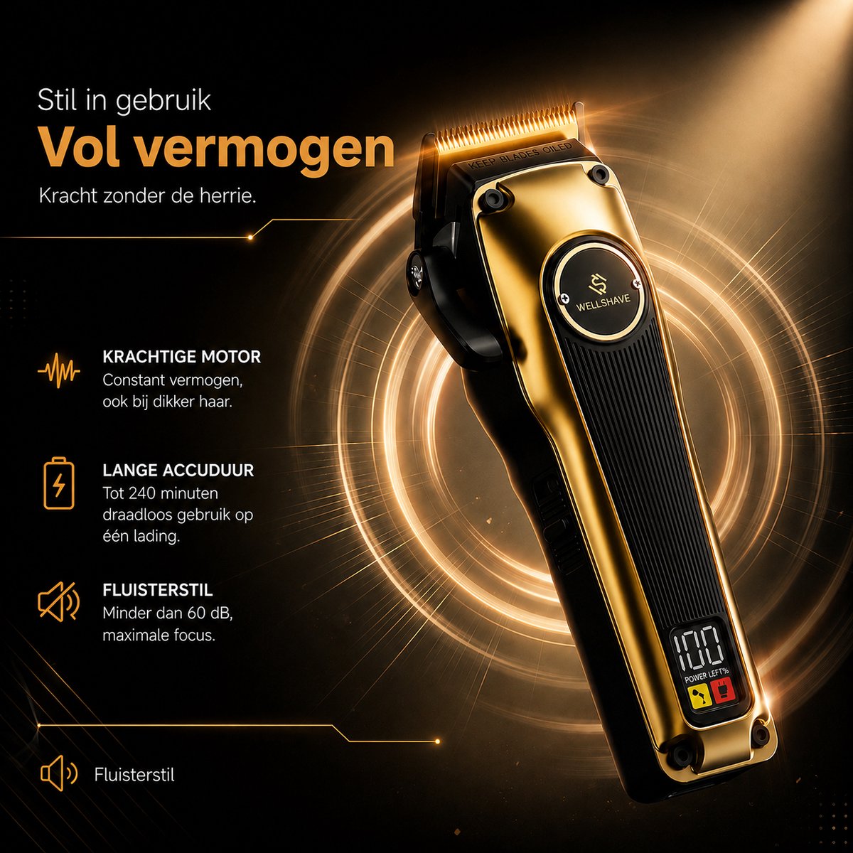 Wellshave Barber Bro 3.0 - Barber Set - Kappers set - Tondeuse Mannen - Foil Shaver - Hair Clipper - Kappers Tondeuse - Trimmer voor haar & baard - Neustrimmer - Head Shaver - Tondeuse set thumbnail 5