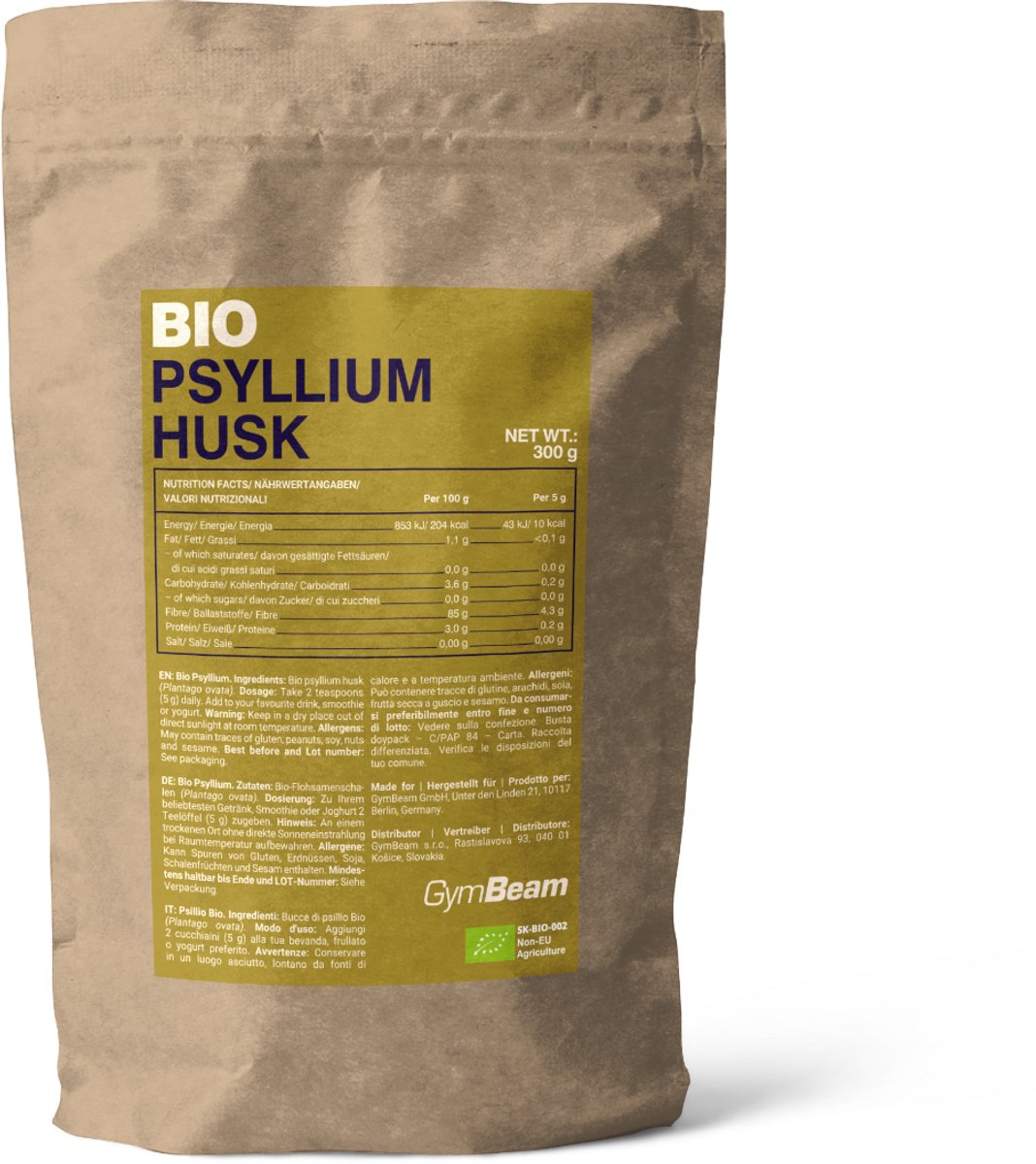 GymBeam BIO Psyllium 300 g