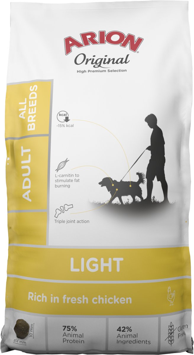 Arion Arion hondenvoer Original All Breed Light 12 kg - Hond