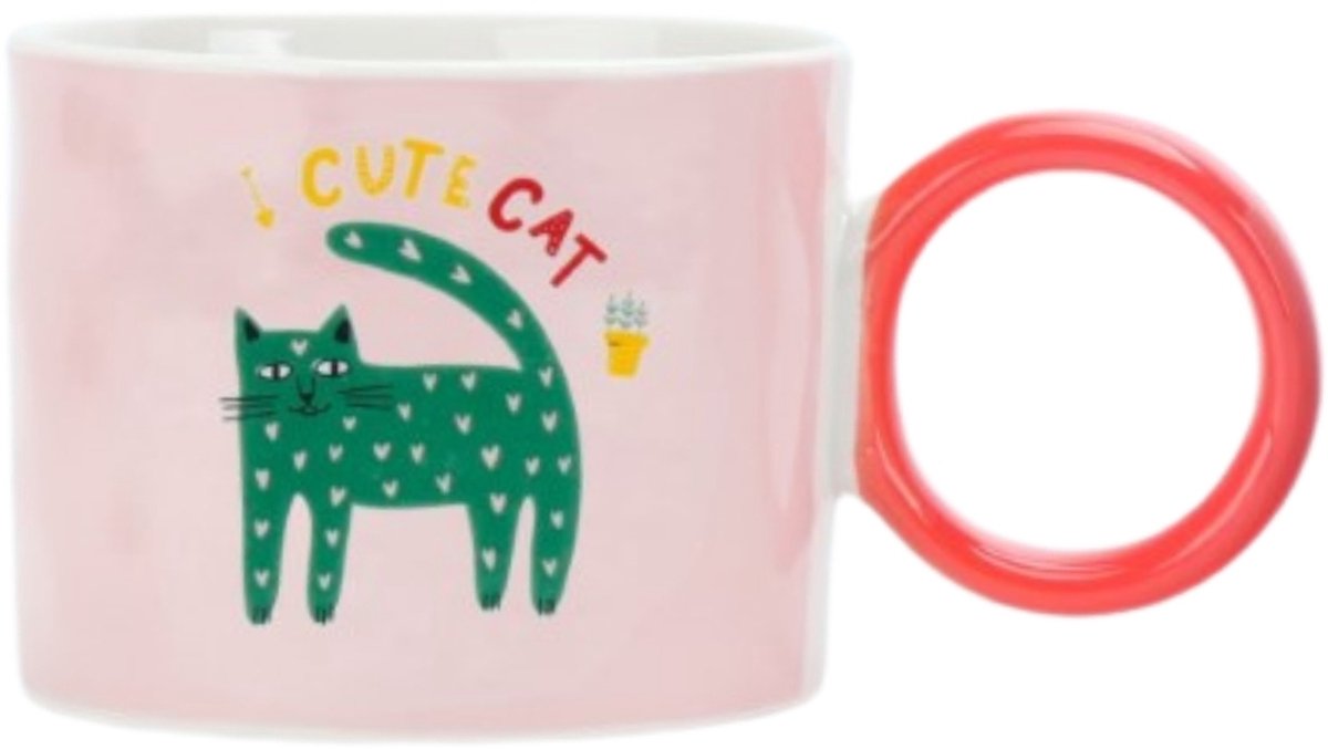 Groene kat beker - Item Int.