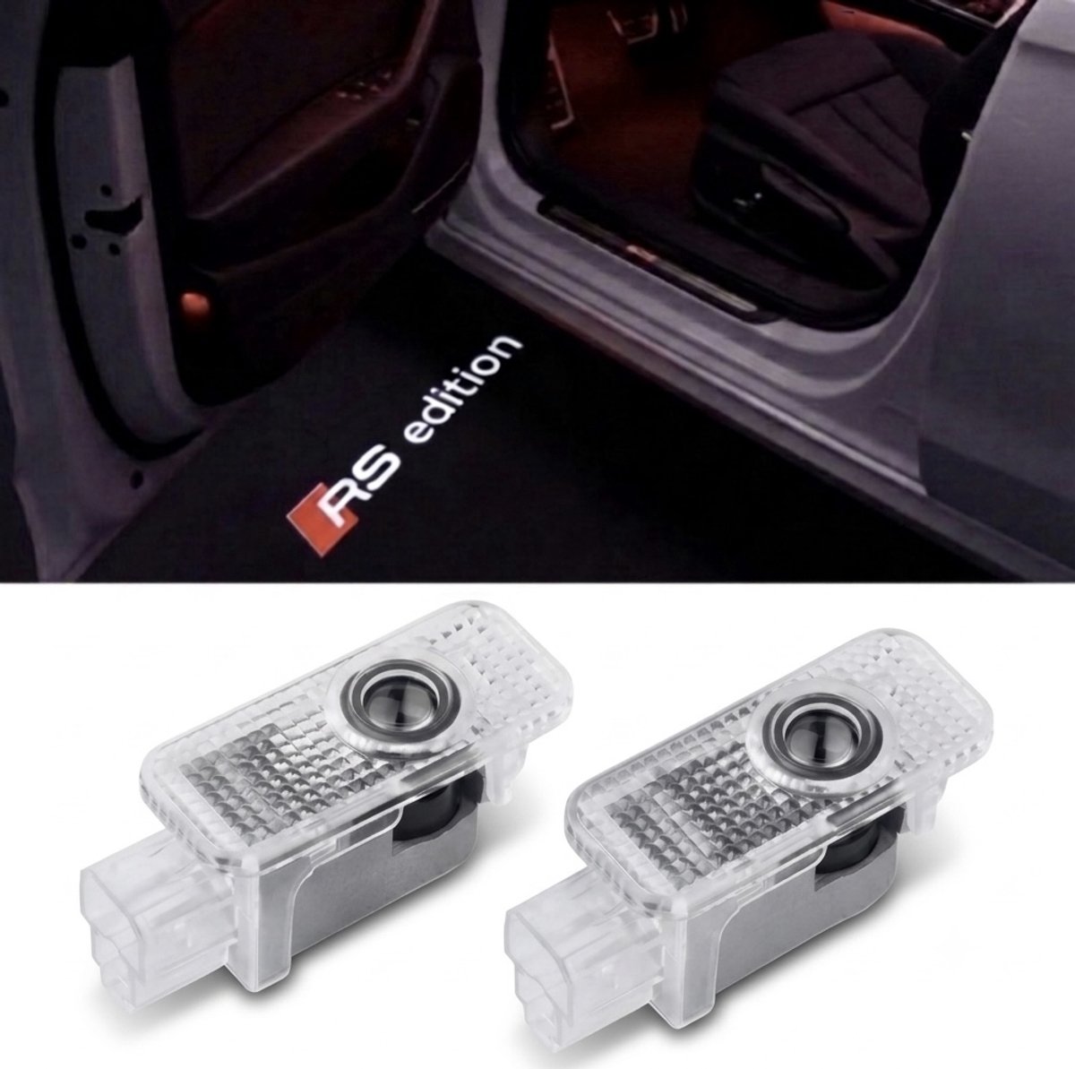 Instapverlichting Geschikt voor Audi – RS Edition – LED Deurverlichting – Set van 2 – Plug & Play