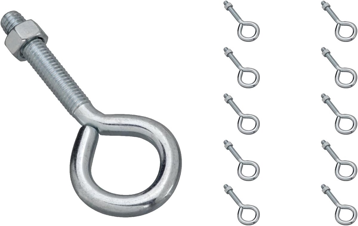 Hardware N347-252 2160 Oogbout verzinkt, 3/8" x 4", 10 Pack 3/8" x 4" Verzinkt