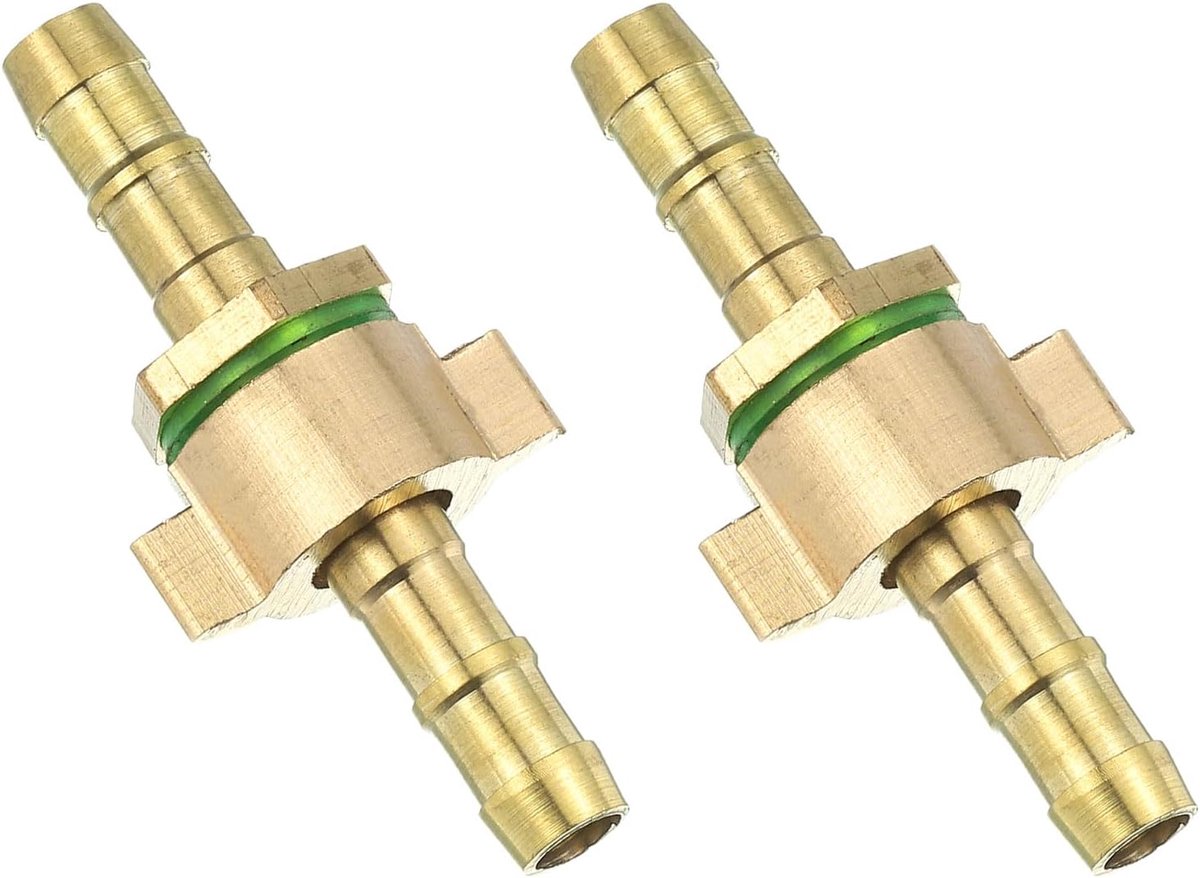 Slangverbinder, 7,5 mm, messing dubbele nippelkoppeling, 2 stuks slangverbinders, benzineslang, slangkoppelingen, tuinslang voor het verbinden van waterslangen