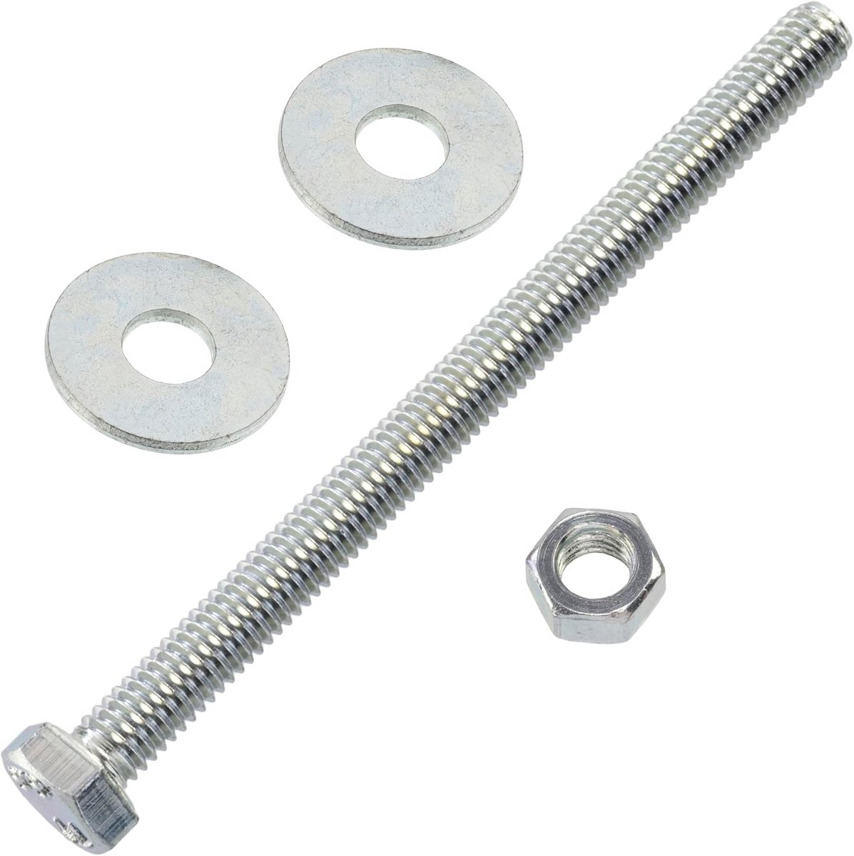 - Set van 25 zeskantbouten M5x50 mm + 50 brede ringen M5x15 mm + 25 zeskantmoeren M5 voor doe-het-zelf en lichte bevestiging | van staal