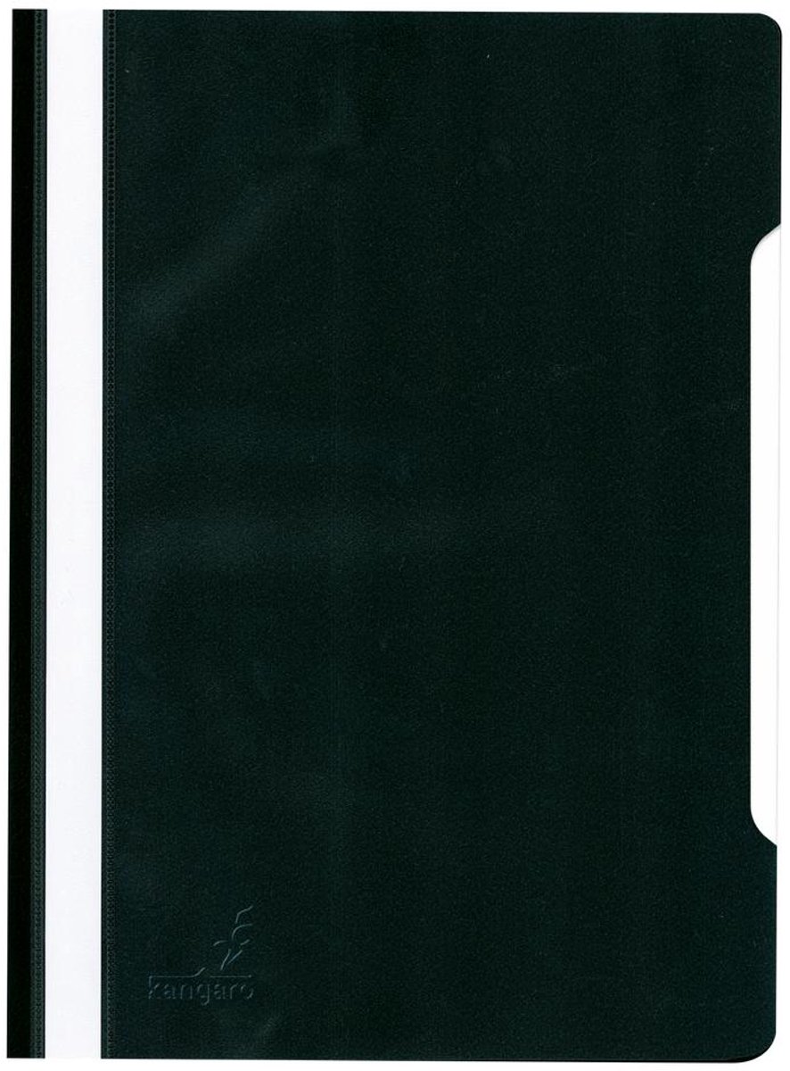 Kangaro Snelhechtermap A4 PP - Zwart krimp a 25 stuks - K-220142