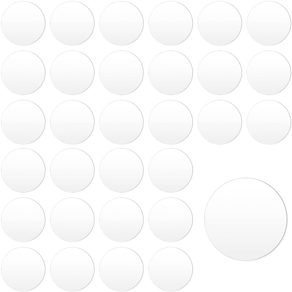 helder acryl cirkels blanks ronde transparante acryl schijf voor doe-het-zelf ambacht (70×1MM)
