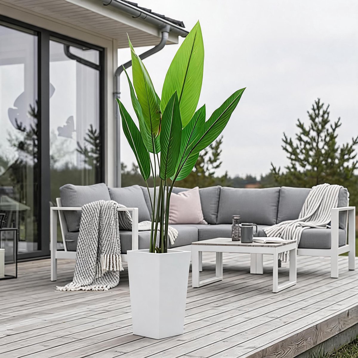 Triumpunpre - Nep Paradijsvogelboom 4.8FT - Natuurlijke Houtstam - Onderhoudsvrije Tropische Decor