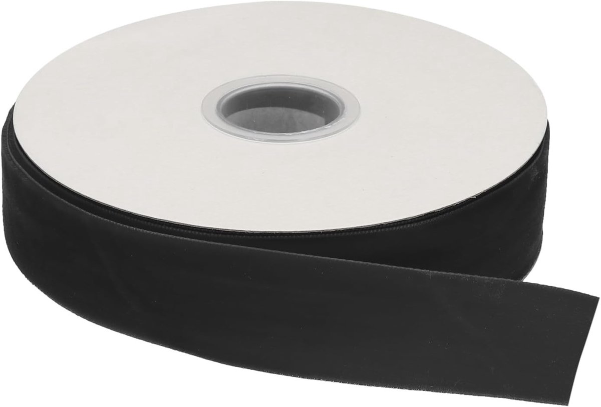Fluwelen lint, 13 meter, 2 cm, Kerstmis, fluwelen lint voor boeketten, doe-het-zelf knutselen, geschenkverpakking, bruiloft, feest (zwart)