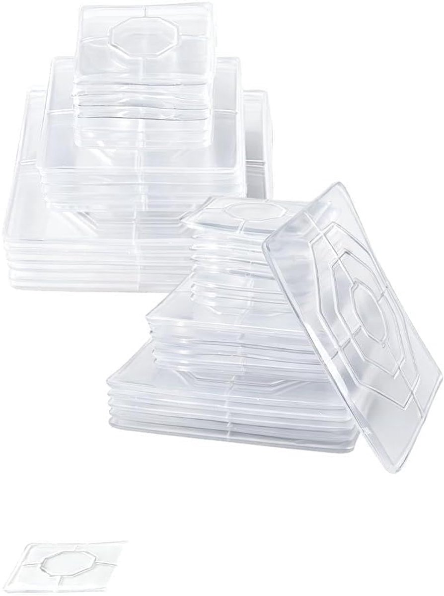 12 stuks doorzichtige vierkante siliconen meubelpads 3 maten antislip siliconen pads zelfklevende bumper vloerbeschermers anti-glijdende hardhouten vloeren beschermers voor dienbladen