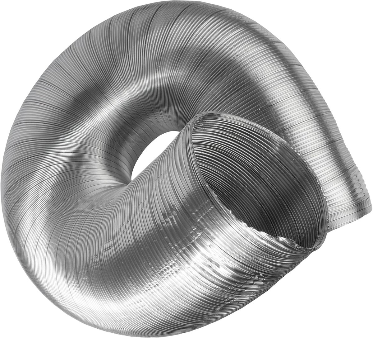 Systems Flexibele ronde aluminium buis DN 150 mm x 3 m lange aluminium slang, flexibele slang, afvoerslang voor verwarming en koeling airconditioning, droger, afvoerventilator