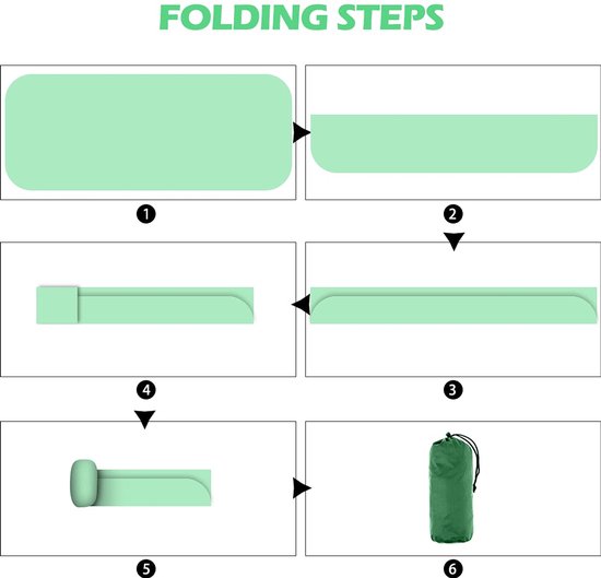luchtmatras, licht, waterdicht, voor wandelen, outdoor, reizen, rugzak — afbeelding 4