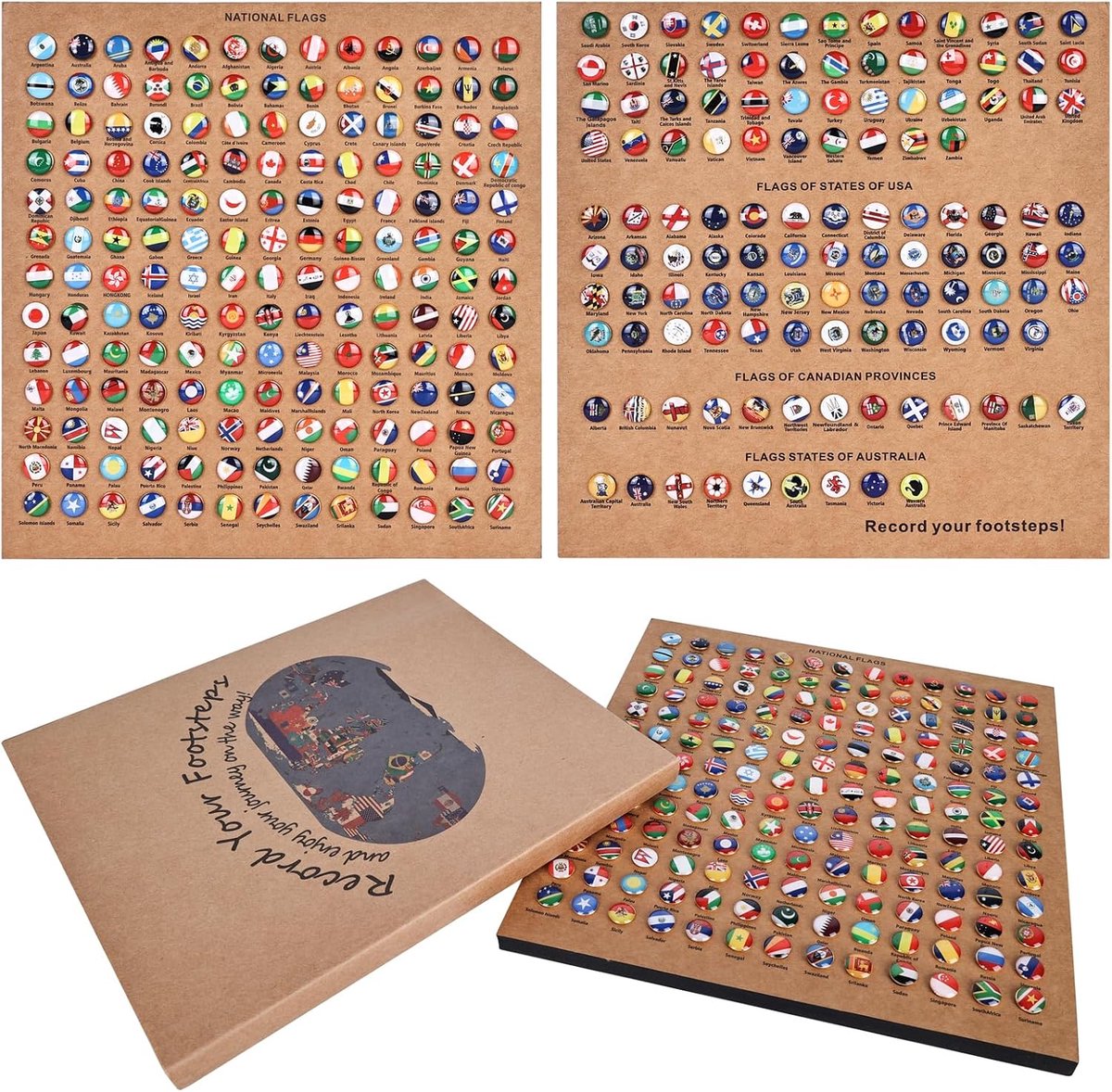 Punaises: rijstnaalden 291 stuks nationale vlag punaises decoratieve punaises land kaart punaises met kurkplaten metalen punaises creatieve spelden voor doe-het-zelf bulletin board