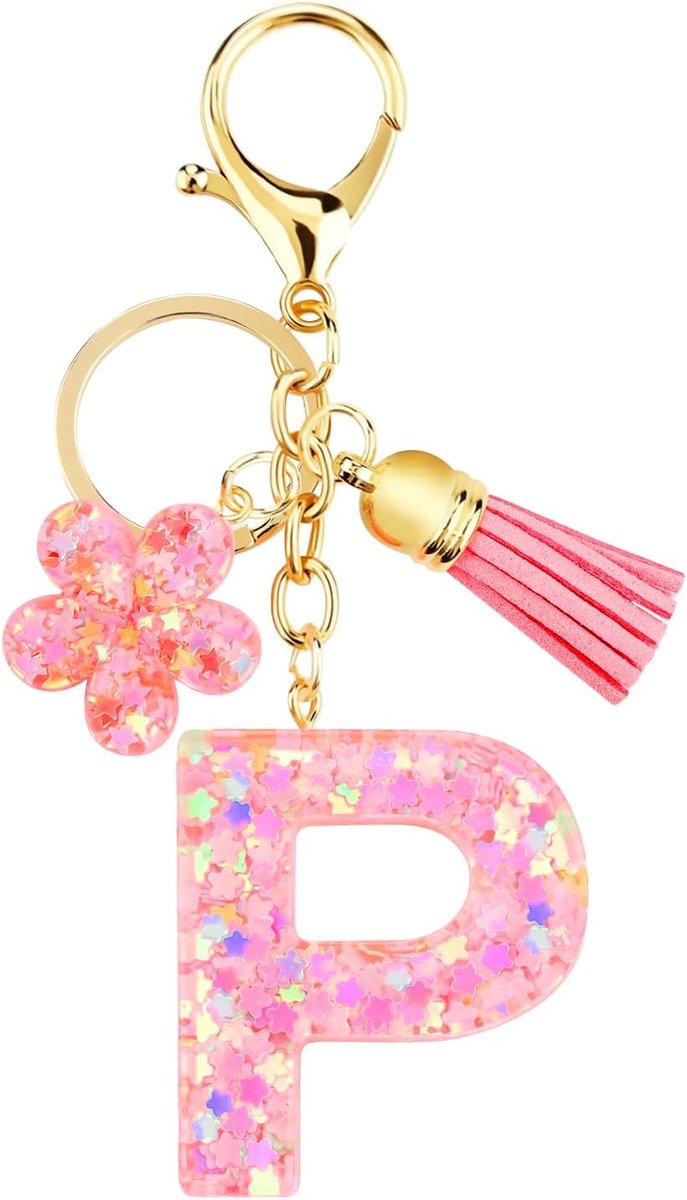 letter meisje hanger sleutel bloem sleutelhanger met naam Kerstmis eerste schooldag verjaardagscadeau voor vrouwen dames