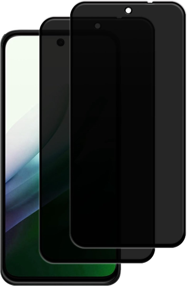 Privacy Beschermfolie voor Xiaomi Redmi 15 5G voor pantserglas, 2 stuks, inkijkbescherming, beschermfolie, anti-spy pantserglasfolie, 9H pantserfolie, displaybeschermfolie voor Xiaomi Redmi 15
