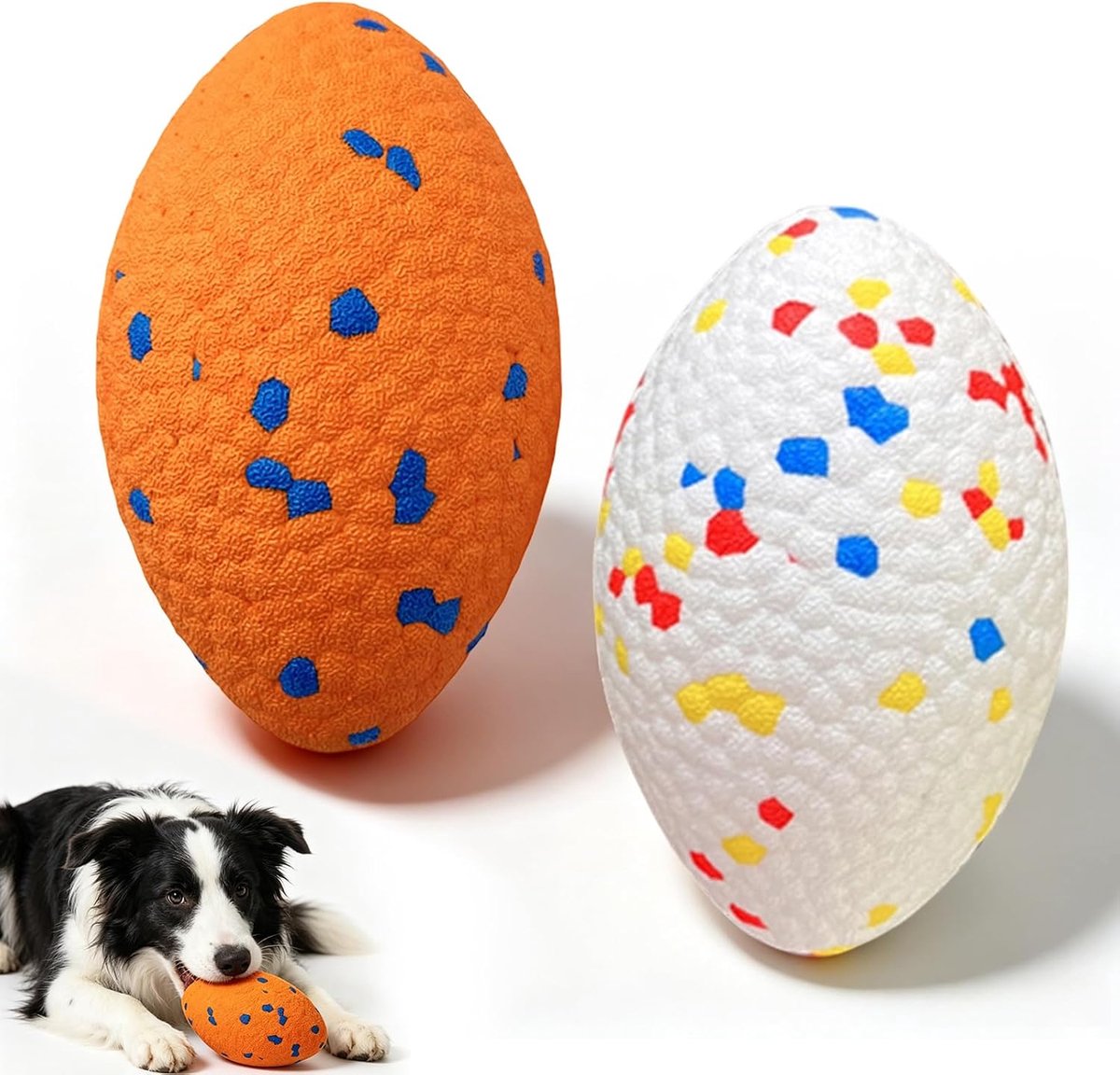 Ballen, onverwoestbaar, hondenspeelgoed, bal, hondenballen, hondenbal, speelgoed, speelbal voor honden, voor kleine, middelgrote en grote sterke kauwers, training en spel (oranje