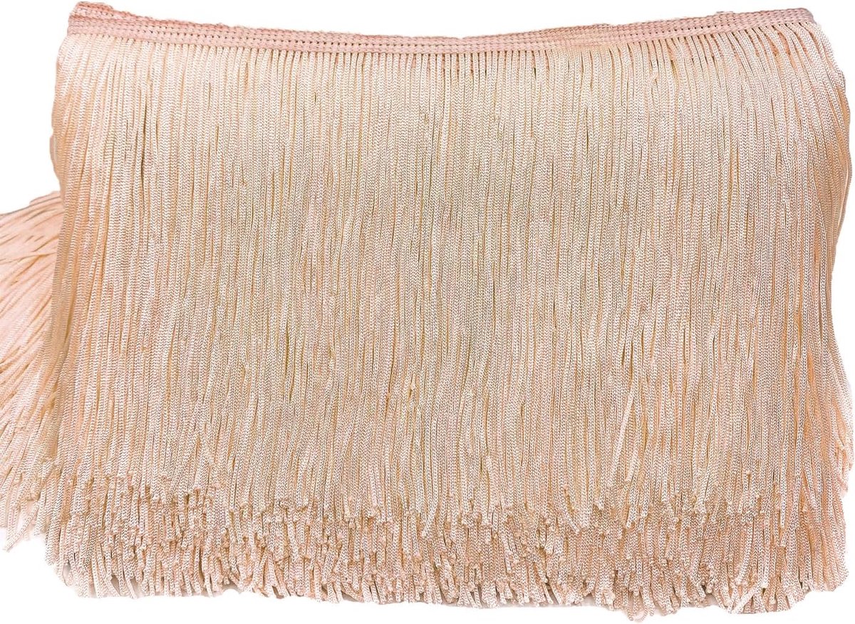10 cm x 10 m Fransenborte Fransenbordüre Fransenband Dekoband Tanzfransen Schnittfranse Zijde Kwast Fransen-Borten Banden om te naaien, DIY knutselen, kleding lingerie kostuums gordijnen decoratie