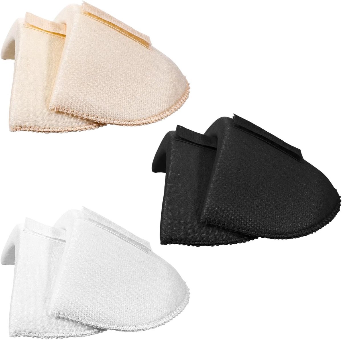 3 paar schouderkussens voor dames, schuimrubberen schouderpads voor pak overhemden | De 0,5 mm dikke schuimrubberen schouderkussens verbeteren de pasvorm van los zittende kleding