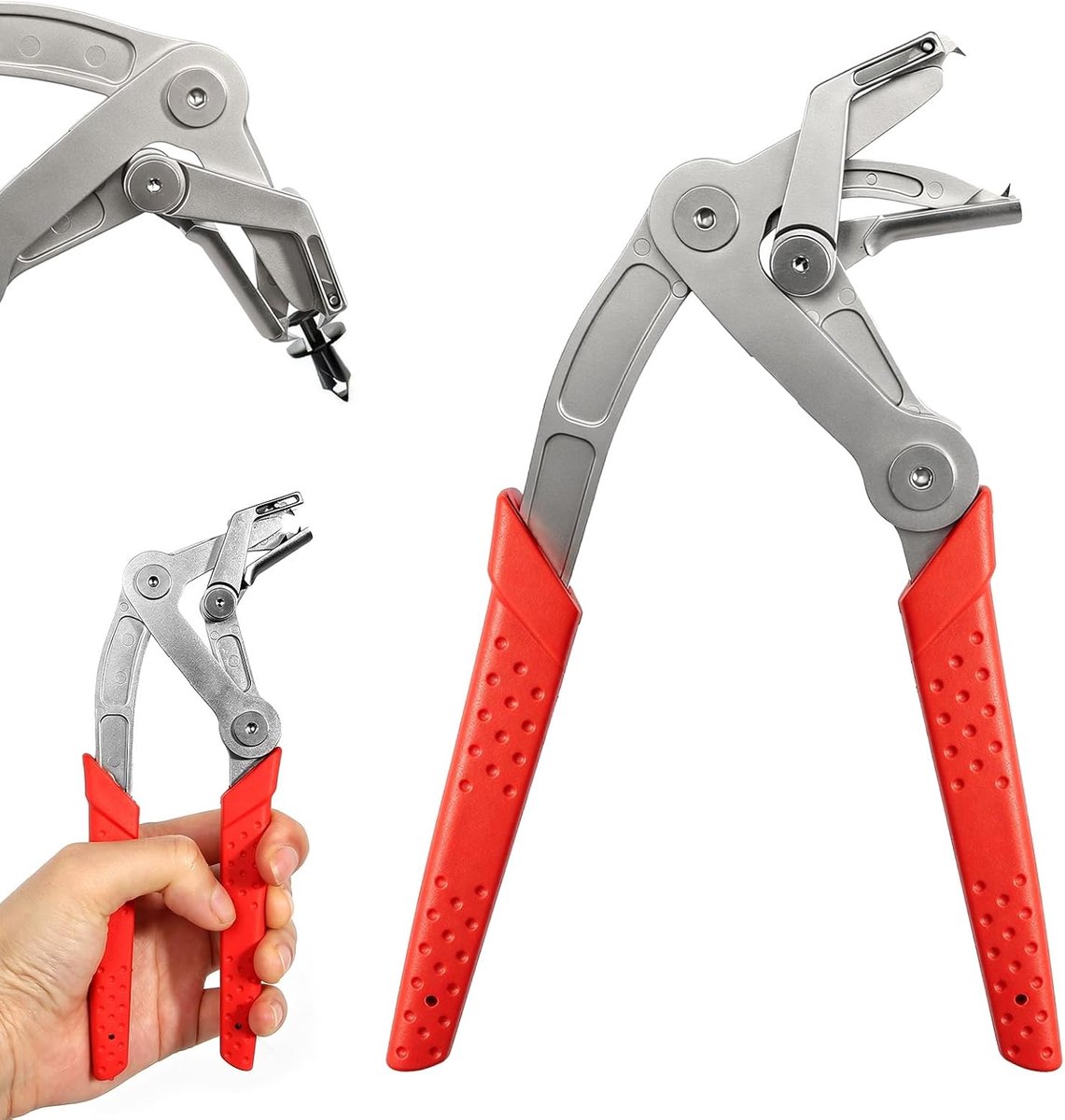 16,5 x 9,5 cm, autoclips tang met verbeterde veer, bevestigingsverwijderaar, auto-gereedschap voor deurbekleding, dashboards, buitenbevestigingen, klinknagels en gespen