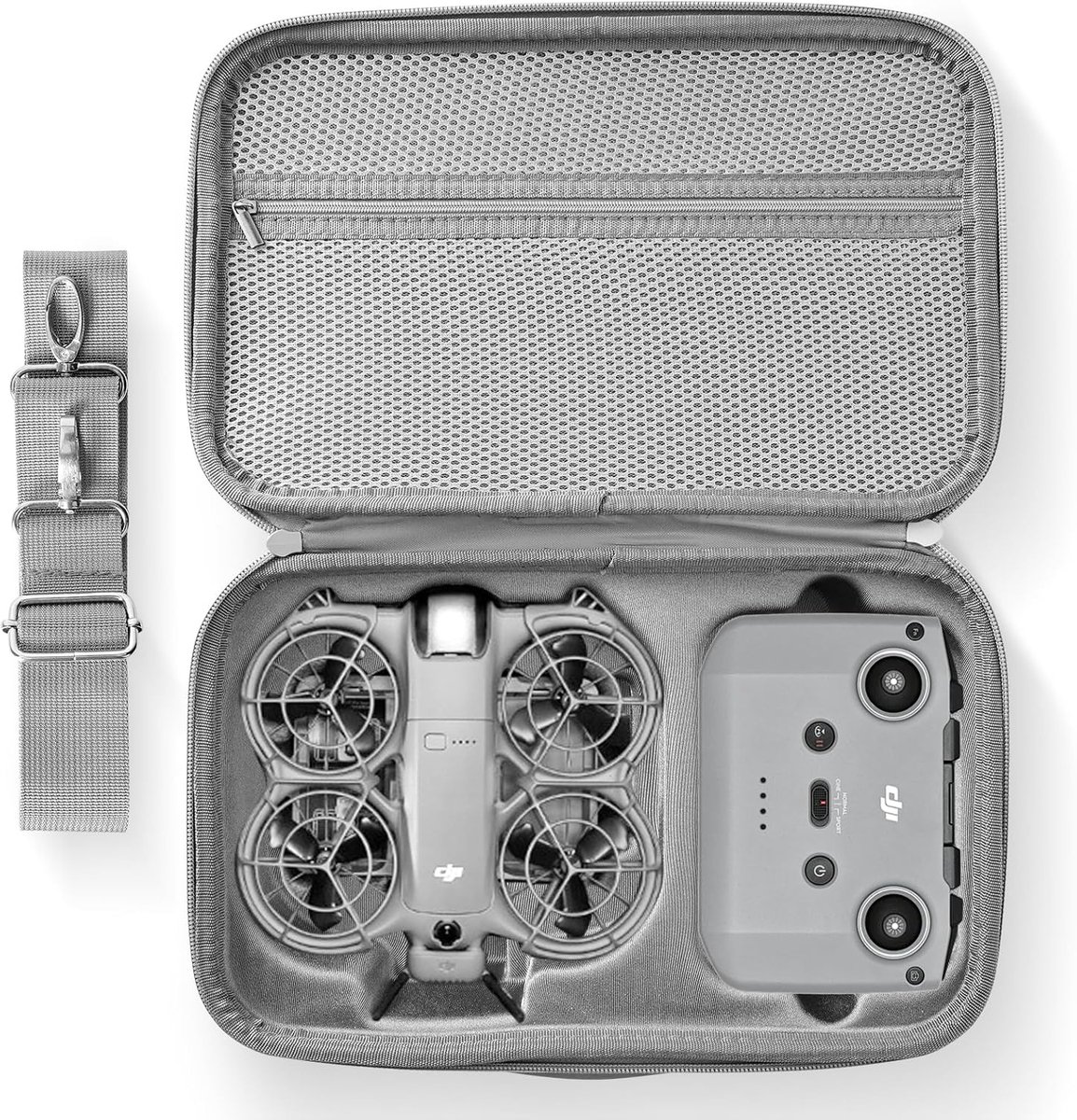 Koffer geschikt voor DJI Neo 2 - Draagbare Pu Tas Voor Dji Neo 2 Fly More Combo Accessoires - Opbergtas - Case - Reistas voor Dji Rc N3 - Draagtas met draagriem - Schoudertas voor drone bescherming/opslag