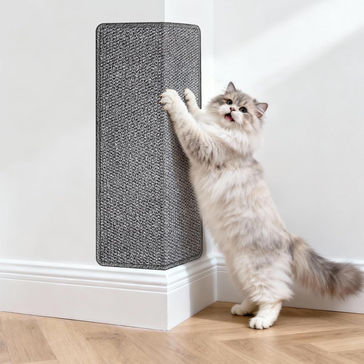 Krabmatten voor muurhoek, 60 x 30 cm kattenkrabmat, meubelbeschermer voor binnenkatten ter bescherming van banken en muren