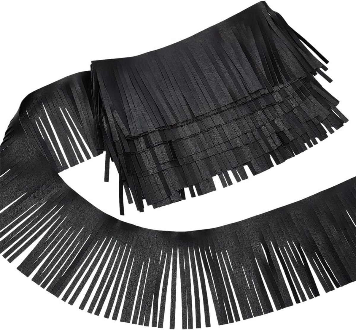 3M PU lederen franjes, 10,2 cm (4 inch) faux leder gestikte tassel trim balrok