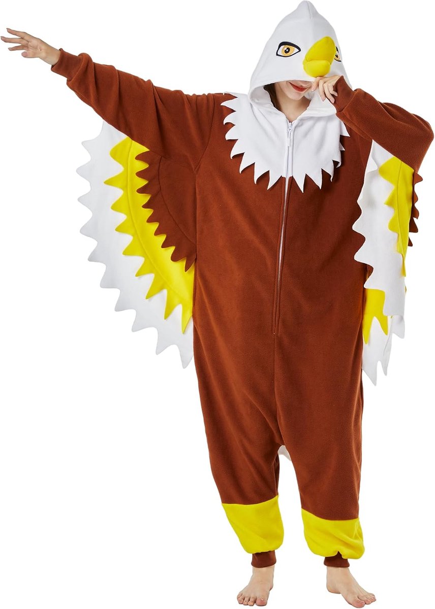 Pyjama Anime Dierenkostuums Kerstmis Halloween Carnaval Cosplay Jumpsuit voor Volwassenen, Bruin