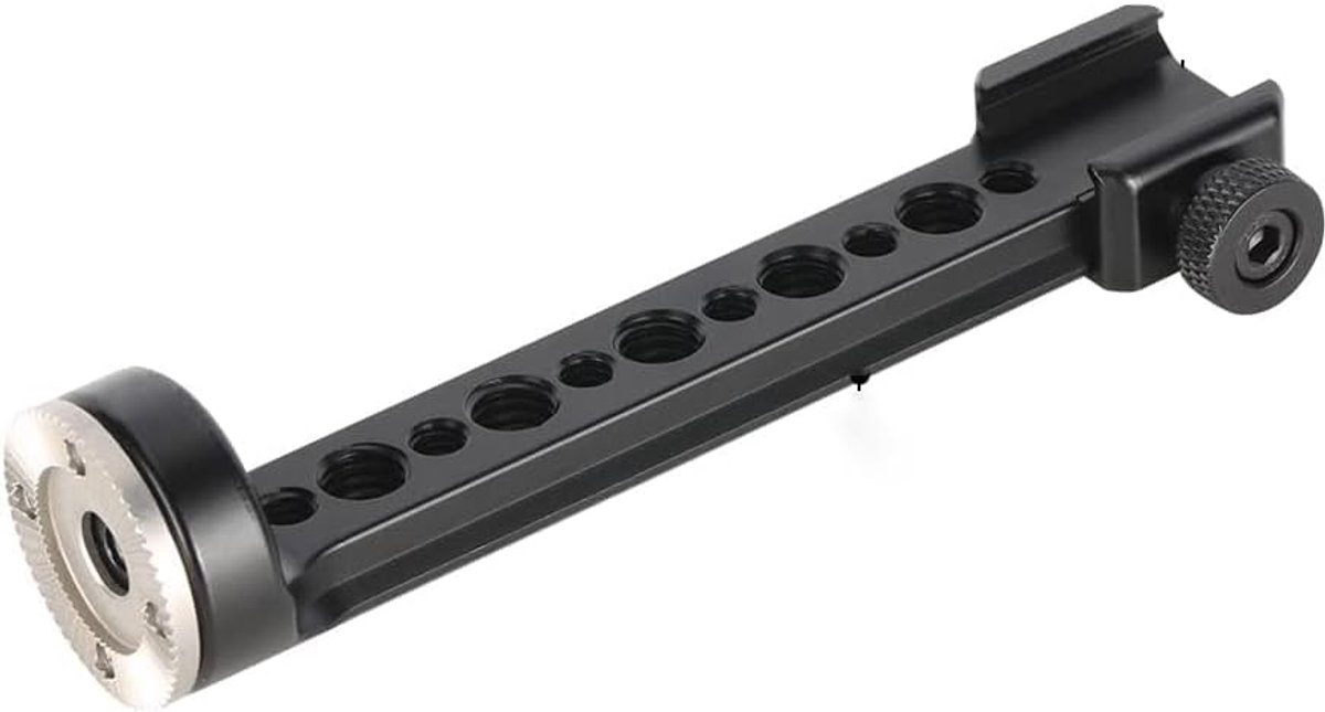 NAVO Rail verlengstang, rozet montageadapter, NAVO-klem, koude schoenhouder, meerdere schroefdraadgaten, 360° draaibaar, compatibel met monitor, camera, tot 10 kg