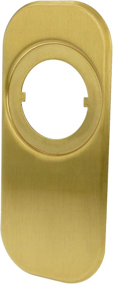 Sloten, voorkomt krassen op de deur met de sleutel, rechthoekig, verchroomd messing, zilver, afmetingen: 165 x 74 mm