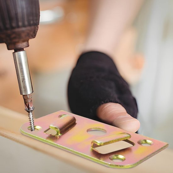 set van 2 stabiele middenbalkverbinders voor houten bed met praktische steeksluitingen voor maximale veiligheid en duurzaamheid — afbeelding 2